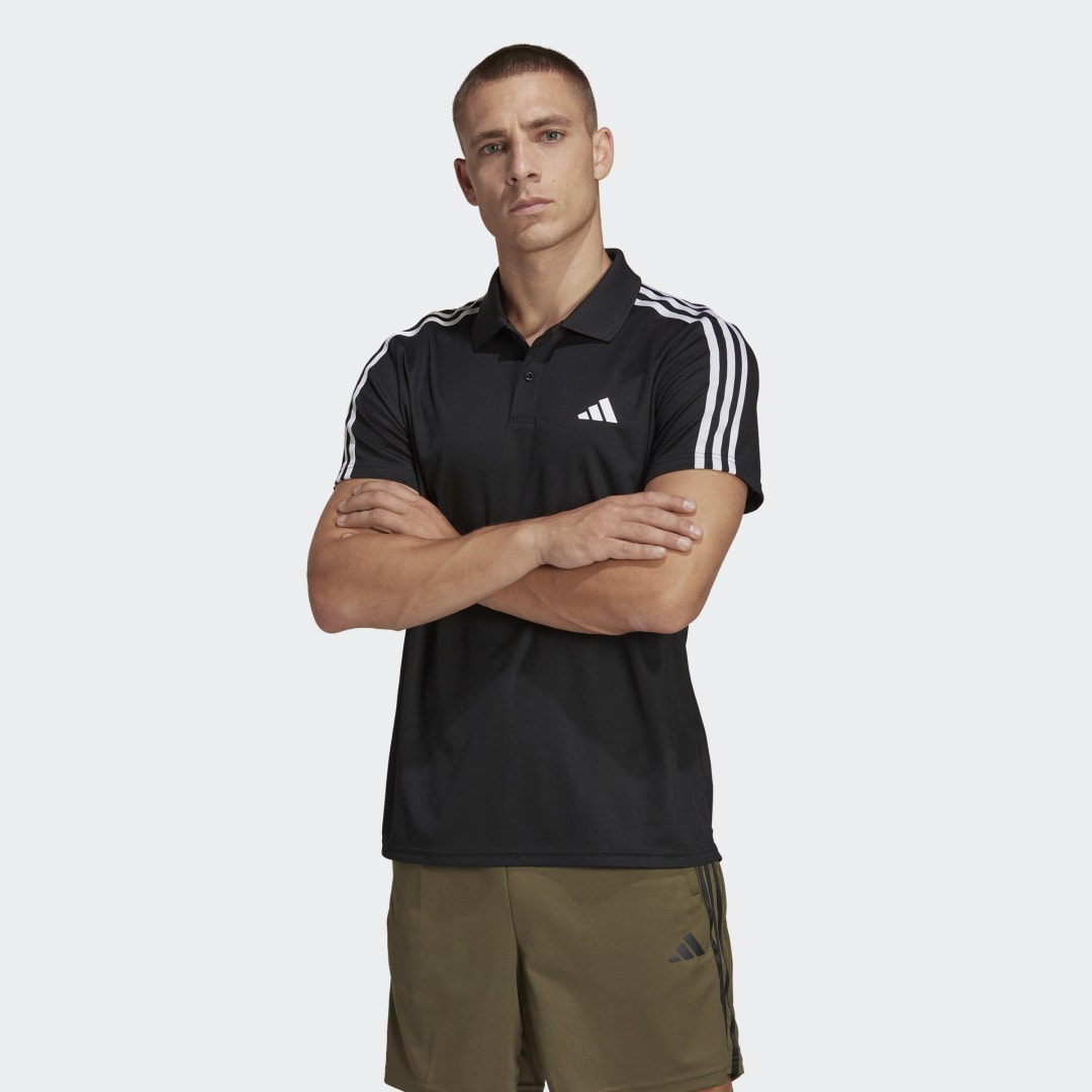 Polo tričko adidas Performance Essentials Piqué 3-Stripes Čierna | IB8107, 0