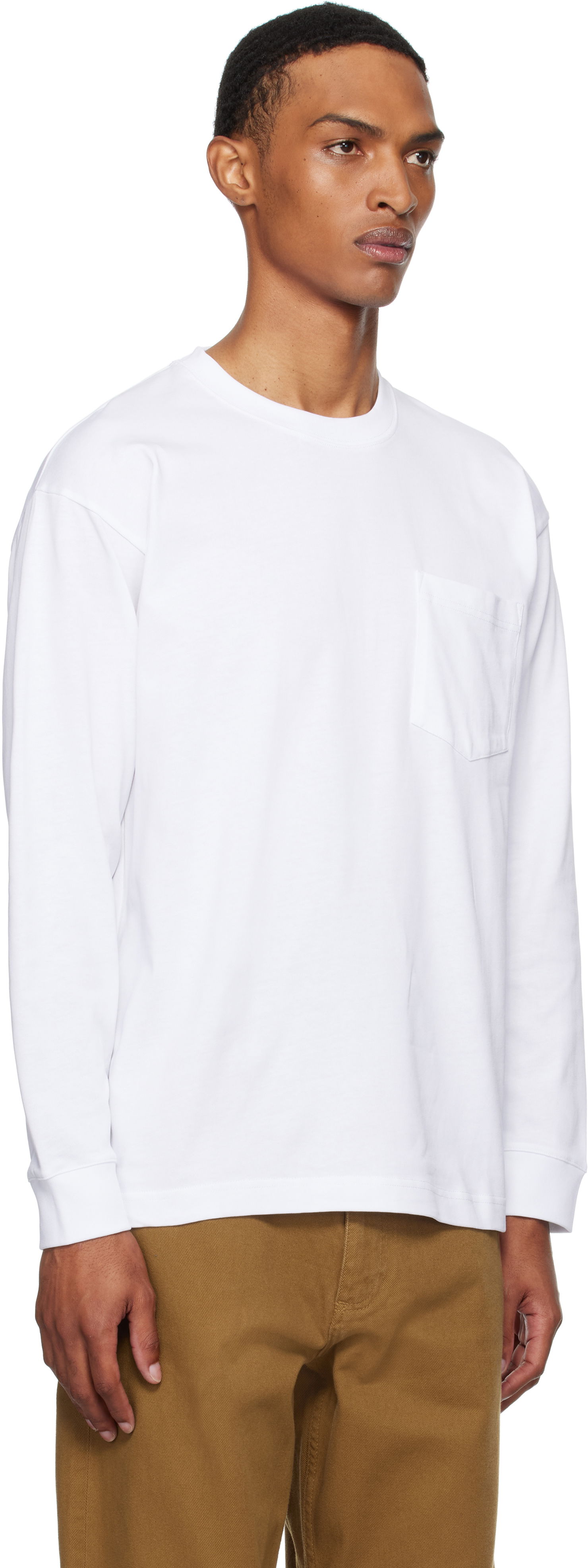 Tričko NORSE PROJECTS Norse Standard Heavy Loose Long Sleeve T-Shirt Biela | N10-0213, 1