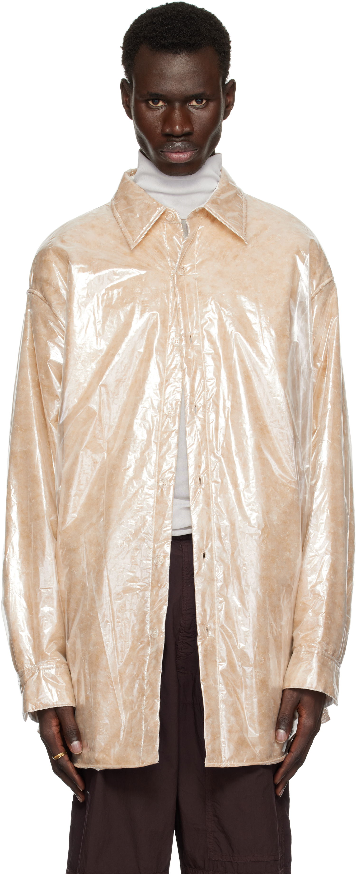 Košeľa Dries Van Noten Dries Van Noten Oversized Puffed Overshirt Béžová | 251-020713-1257, 0