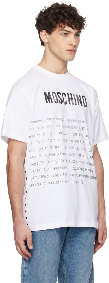 Tričko Moschino Moschino Message Print T-Shirt Biela | 251ZZA071702411001, 1