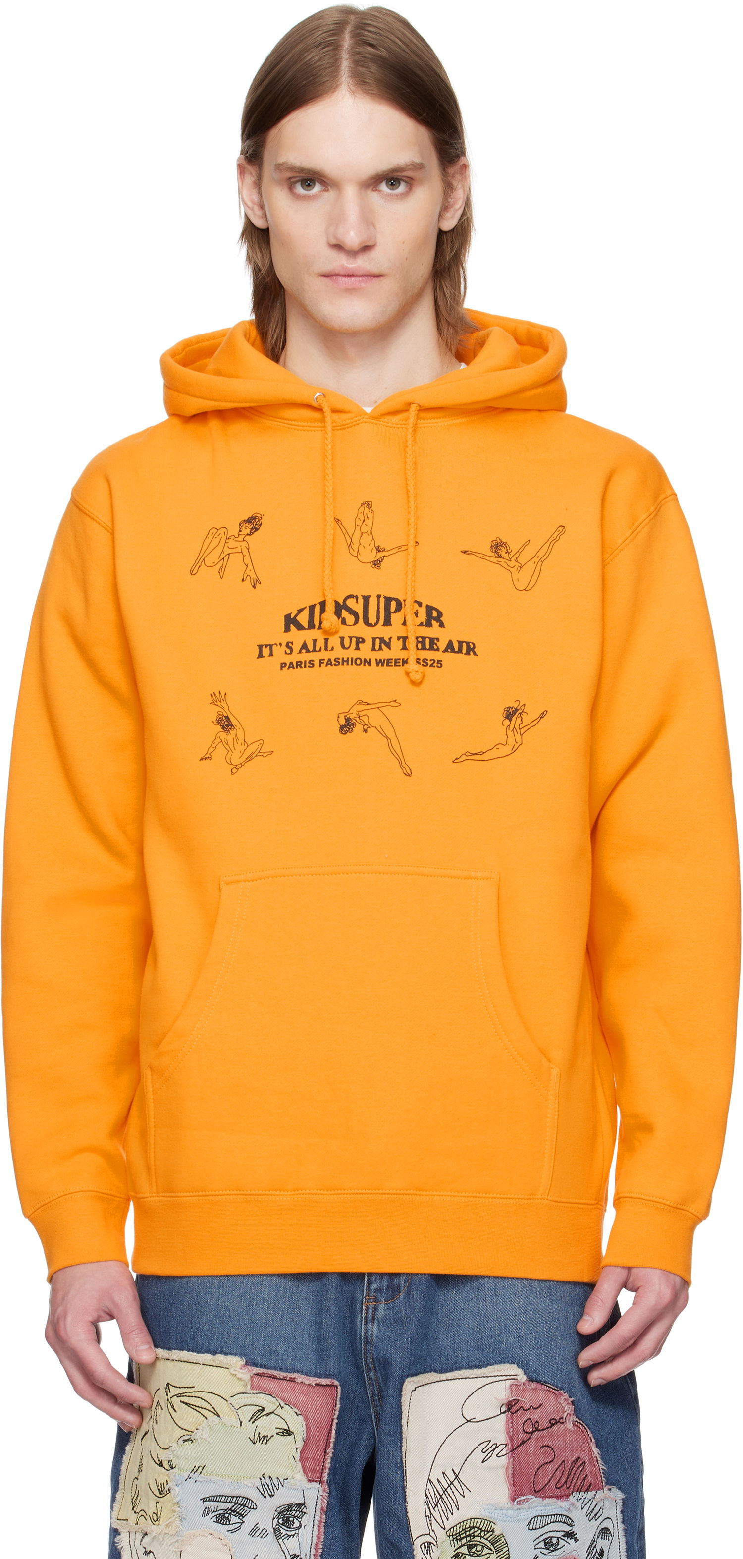 Mikina KidSuper KidSuper 'It's All Up In Air' Acrobats Hoodie Oranžová | SS25-HD-05, 0