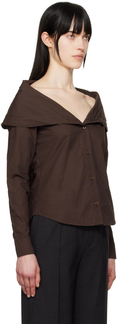 Košeľa OUR LEGACY OUR LEGACY Kaonashi Off Shoulder Shirt Hnedá | W2252KH, 1