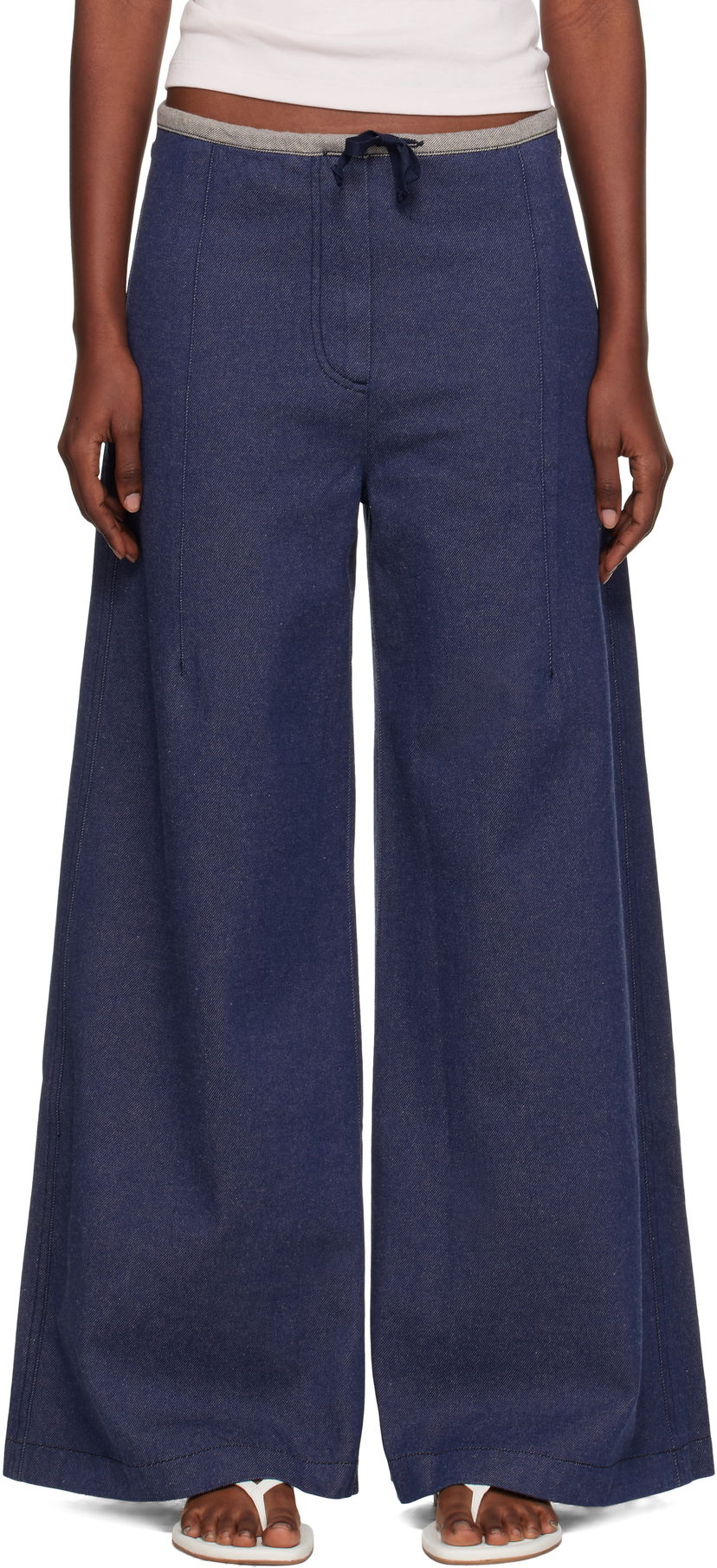 Džínsy Baserange Baserange Arthur Loose Fit Jeans Modrá | PAALP-DE-AU25