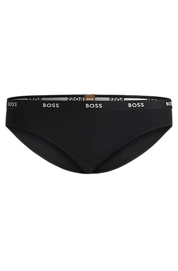 Nohavičky BOSS BOSS Stretch Jersey Briefs with Logo Waistband Čierna | 50502753, 0