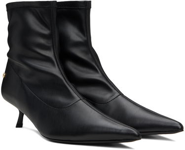 Tenisky a topánky Anine Bing Leather Kitten Heel Ankle Boots Čierna | A-14-1089-000, 3