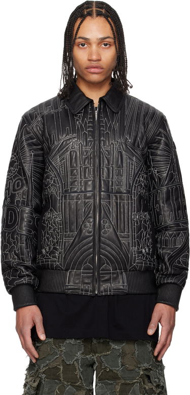 Bomber bunda Who Decides War Who Decides War Pelle Pelle Edition Cathedral Leather Jacket Čierna | 1131430002SS25, 0