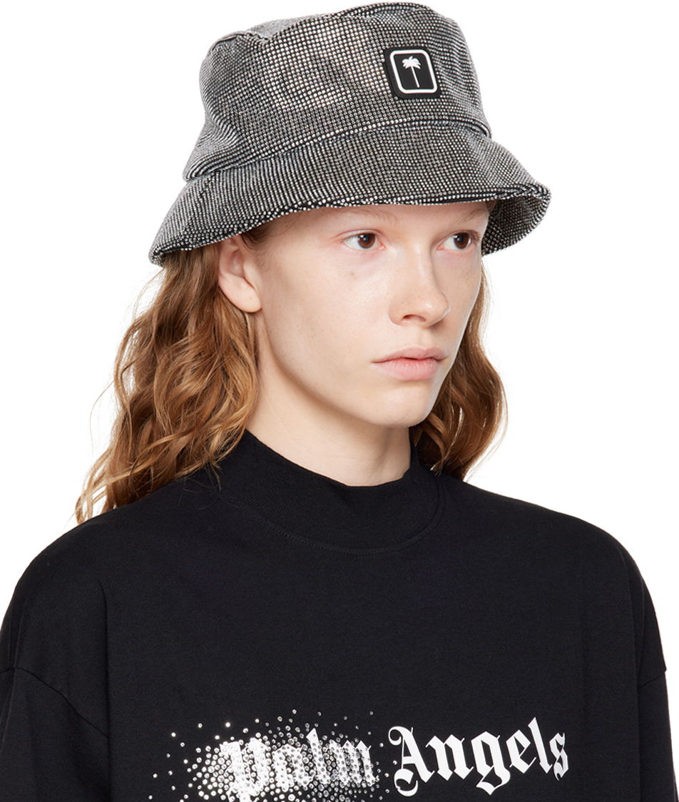 Klobúk Palm Angels Rhinestone Bucket Hat Čierna | PWLA022F22FAB0031072, 1