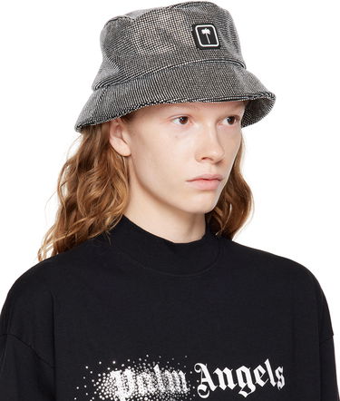 Klobúk Palm Angels Rhinestone Bucket Hat Čierna | PWLA022F22FAB0031072, 1