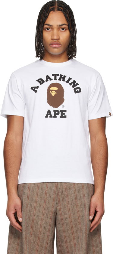 Tričko BAPE College Graphic T-shirt Biela | 001TEL801001M, 0