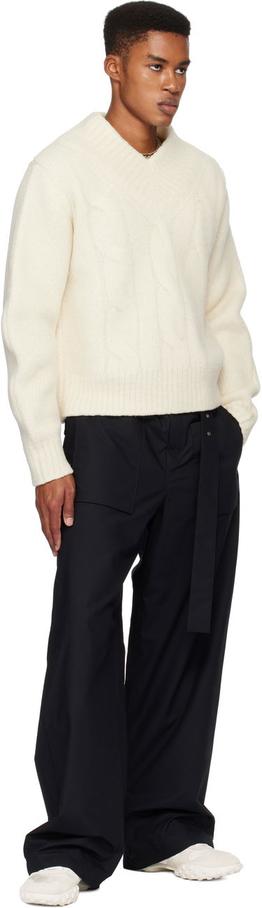 Nohavice Jil Sander Jil Sander Belted Wide-Leg Trousers Čierna | J47KA0234_J45039, 3