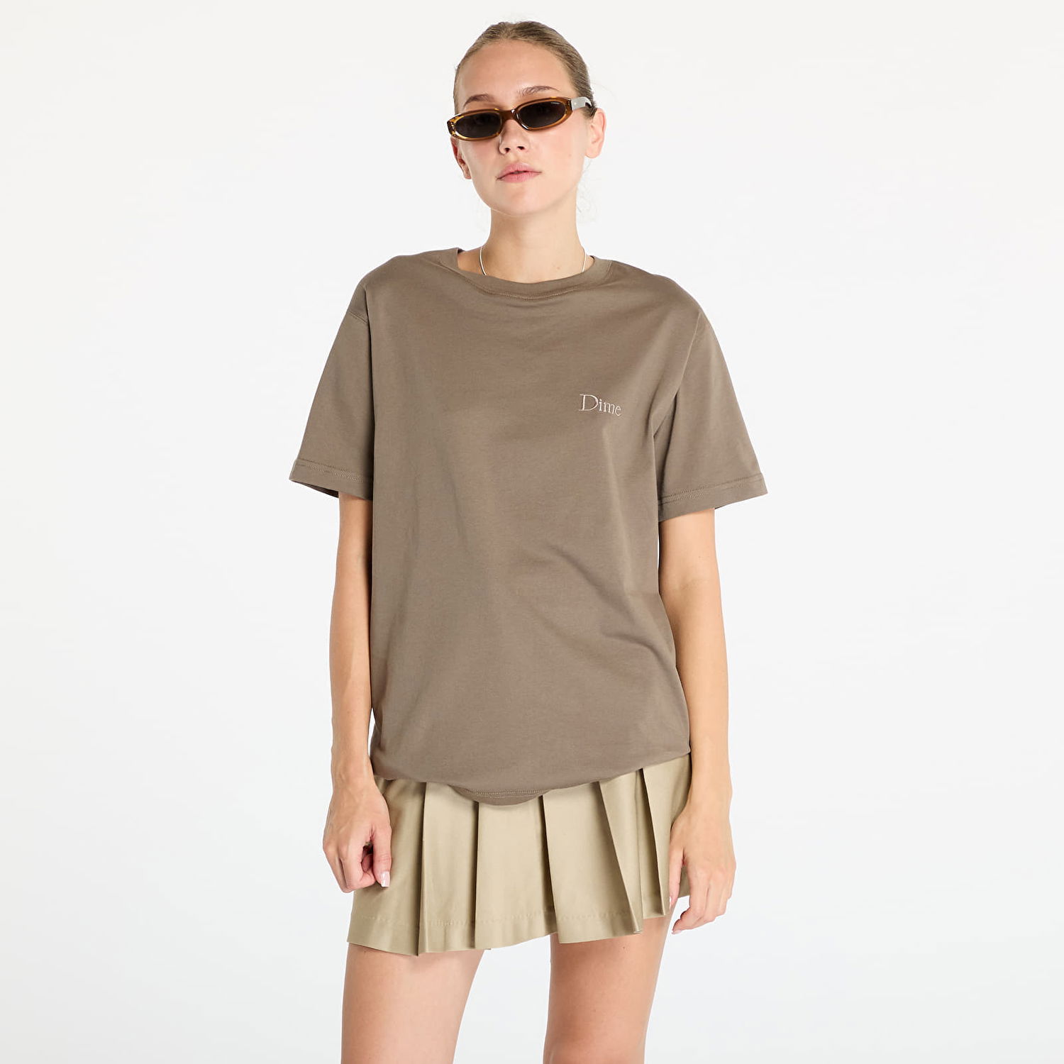 Tričko Dime Classic Small Logo T-Shirt UNISEX Deep Sepia Hnedá | DIMESU2417SEP, 1