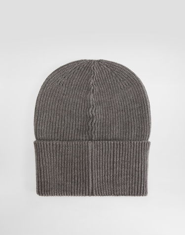 Kulicha Dolce & Gabbana Dolce & Gabbana Ribbed Knit Wool Beanie with Embossed Logo Patch Šedá | GX15KZJDVCIS8292, 1