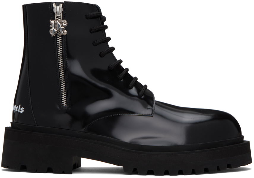 Embossed Combat Boots "Black"