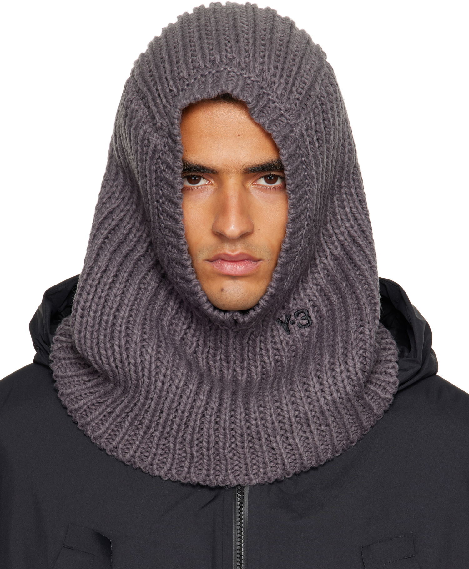 Klobúk Y-3 Y-3 Knitted Hood Balaclava Šedá | KC0416, 0