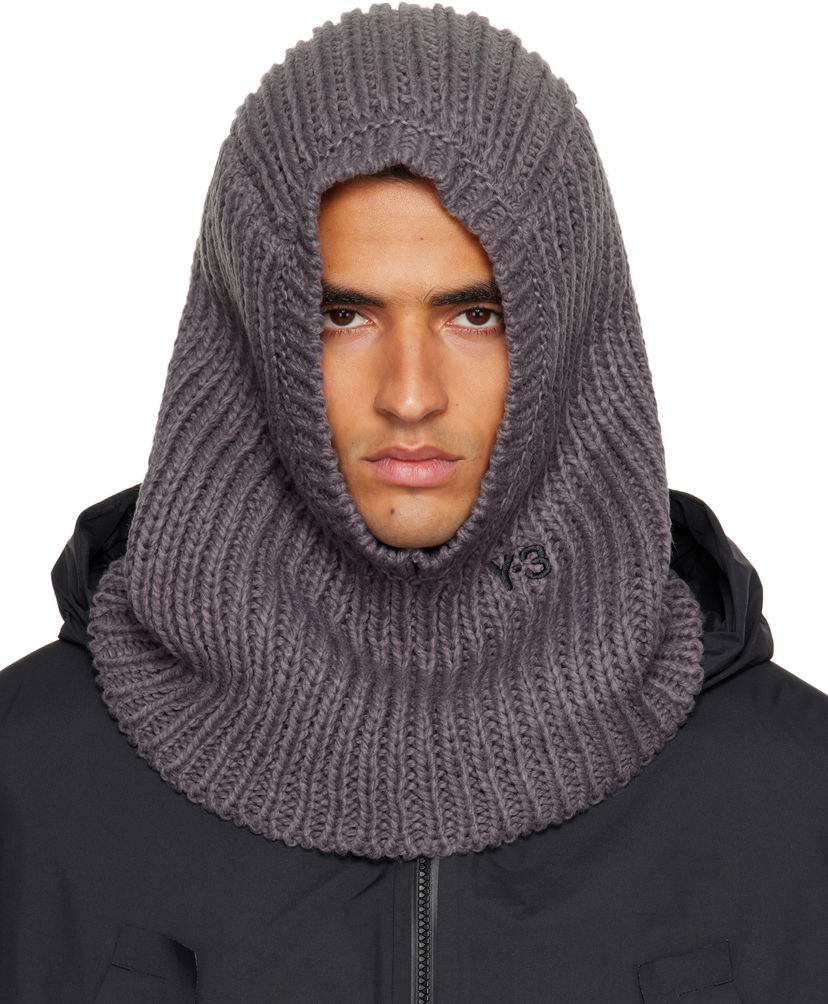Klobúk Y-3 Y-3 Knitted Hood Balaclava Šedá | KC0416