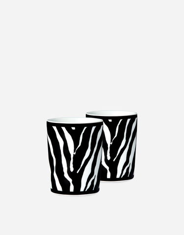 Home decor Dolce & Gabbana Dolce & Gabbana Casa Zebra Print Gift Box with 2 Porcelain Glasses Rôznofarebný | TC0S22TCA70UZ003, 1