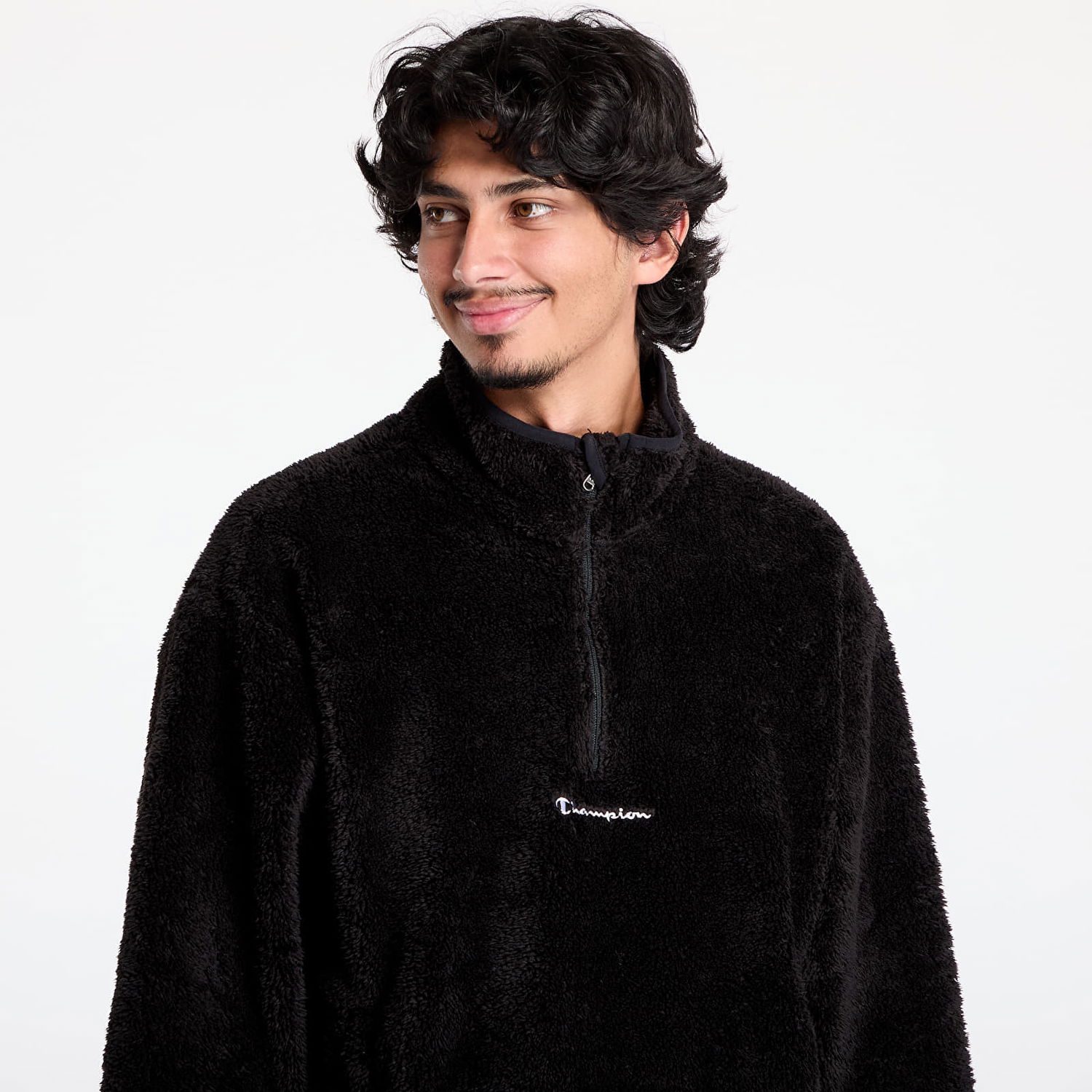 Mikina Champion Sweatshirt Half Zip Top Black M Čierna | 220285 CHA KK001, 1