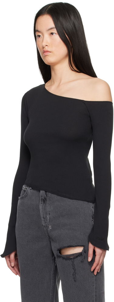 Sveter Ksubi Ksubi Blessings One Shoulder Ribbed Top Čierna | WSP25FT011, 3