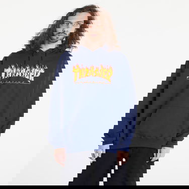 Mikina Thrasher Thrasher Flame Logo Hoodie Navy | 113102NY, 0