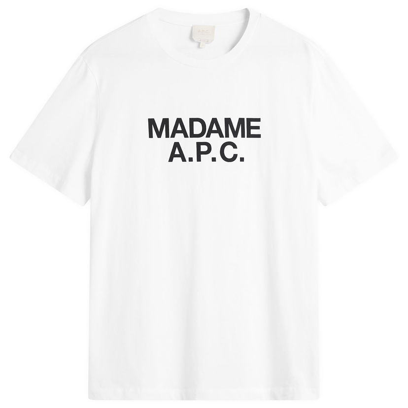 Tričko A.P.C. Madame A.P.C. T-Shirt Biela | COGYK-M26462-AAB