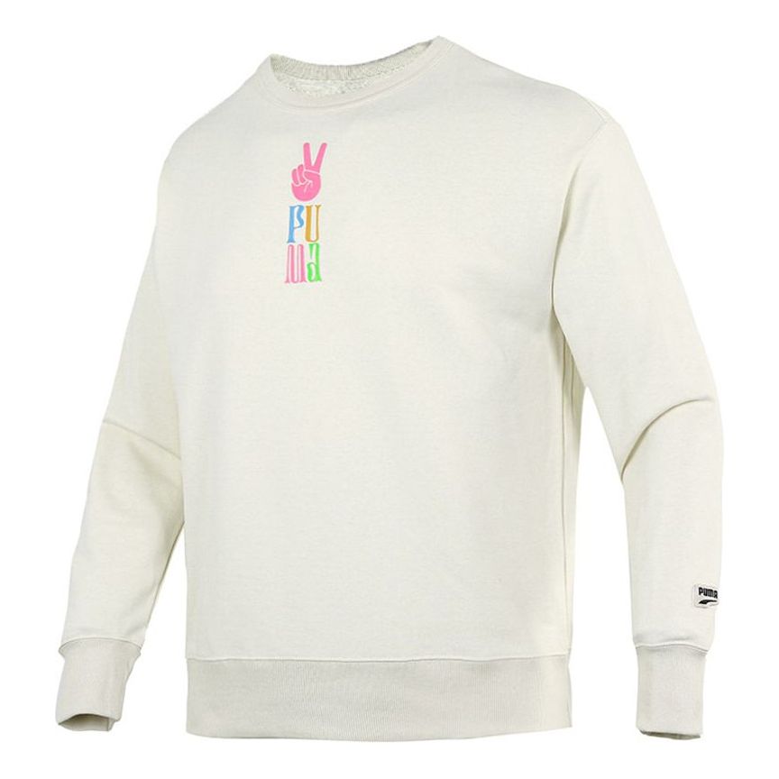 Sveter Puma PUMA Logo Knit Pullover Biela | 533037-73, 0
