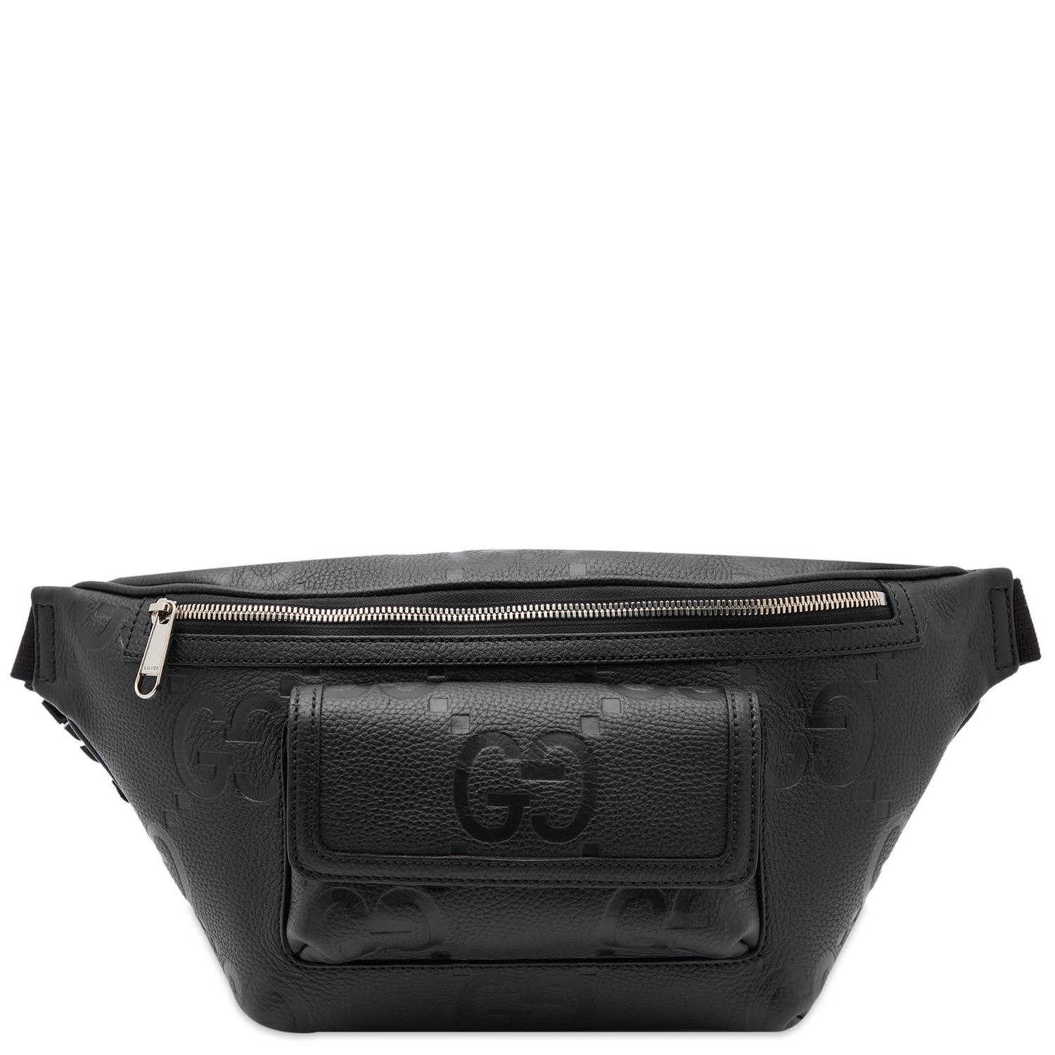 Ľadvinka Gucci Embossed GG Leather Waist Bag Black Čierna | 645093-AABY7-1000, 0