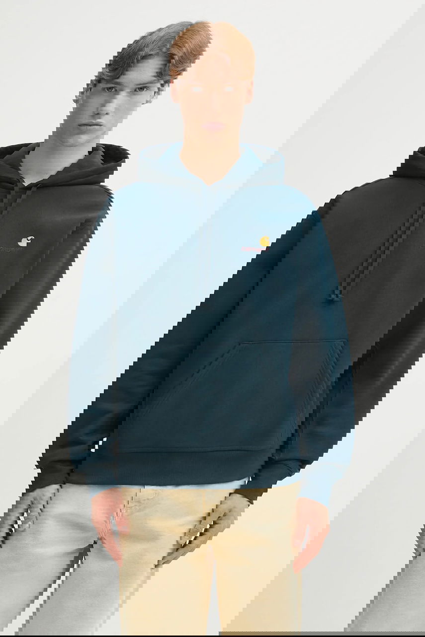 Mikina Carhartt WIP Hooded American Script Hoodie Modrá | I028279.0AUXX, 0