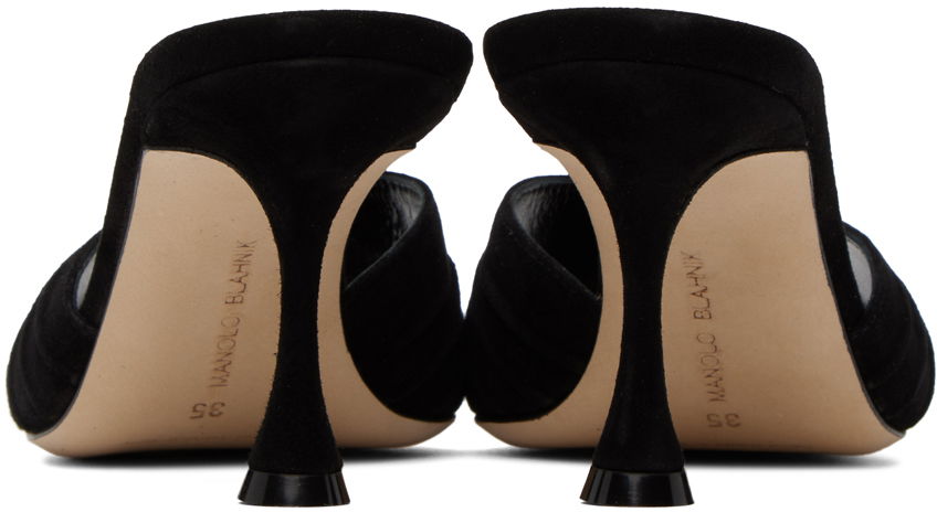Doplnky Manolo Blahnik Manolo Blahnik Pirua Suede Heeled Mules Čierna | 423-1671, 1