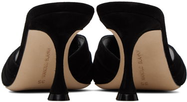 Doplnky Manolo Blahnik Manolo Blahnik Pirua Suede Heeled Mules Čierna | 423-1671, 1