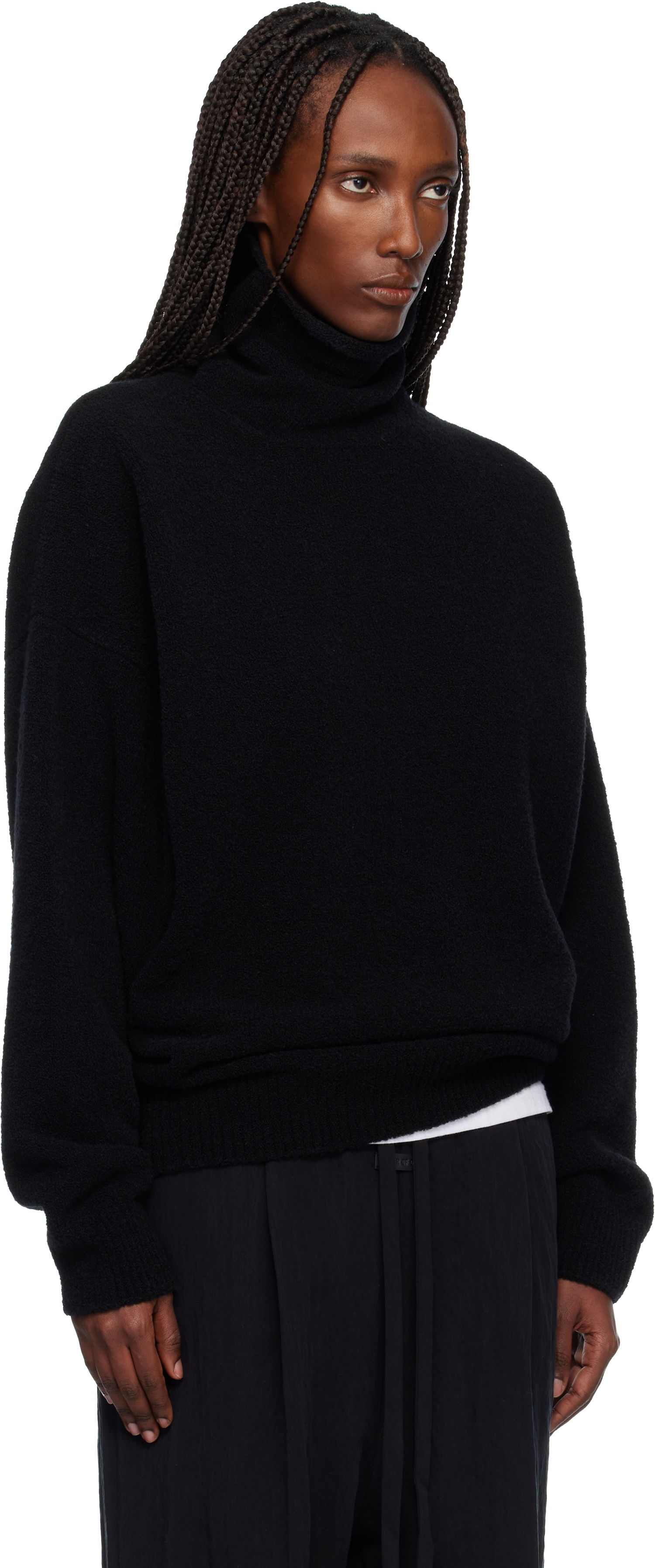 Sveter Fear of God Textured Highneck Sweater Čierna | FG25FW20-209WBO-001, 1
