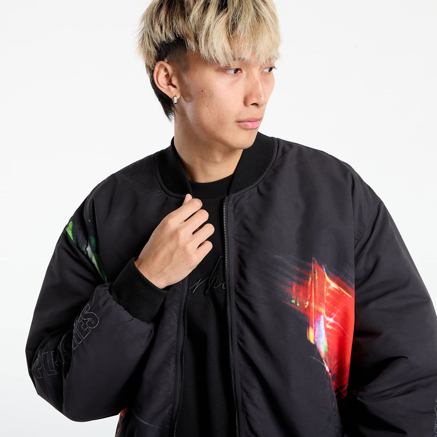 Bomber bunda Pleasures PLEASURES Daft Club Reversible Bomber Jacket Čierna | P25DP001-BLACK, 1