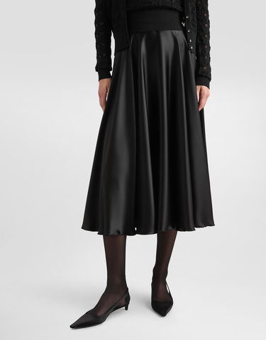 Sukňa Dolce & Gabbana Dolce & Gabbana Calf-Length Silk Satin Circle Skirt Čierna | F4CSOTFU1NUN0000, 3