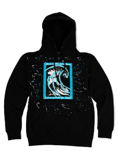 Mikina Under Native Taijitu Draws Hoodie "Splatter" Čierna | UN5