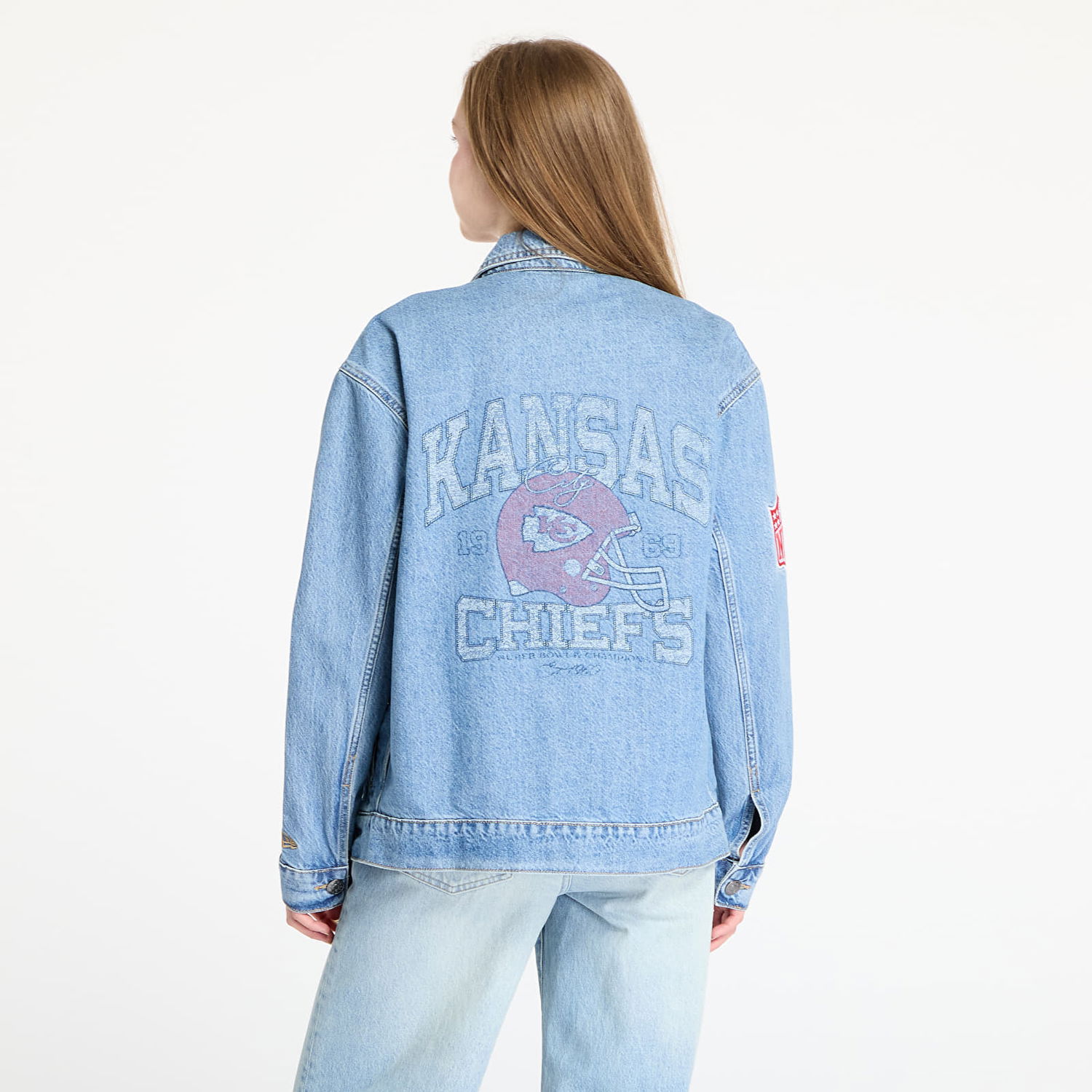 Bunda New Era New Era Kansas City Chiefs Denim Jacket Modrá | 60667895, 1