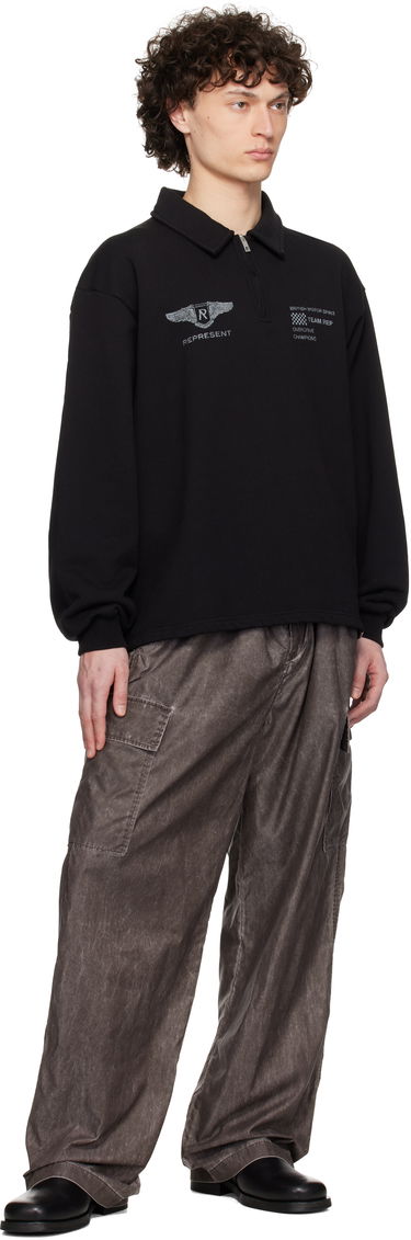 Sveter Represent Clo Represent 'Team Rep' Quarter-Zip Sweatshirt Čierna | MLM41054, 3