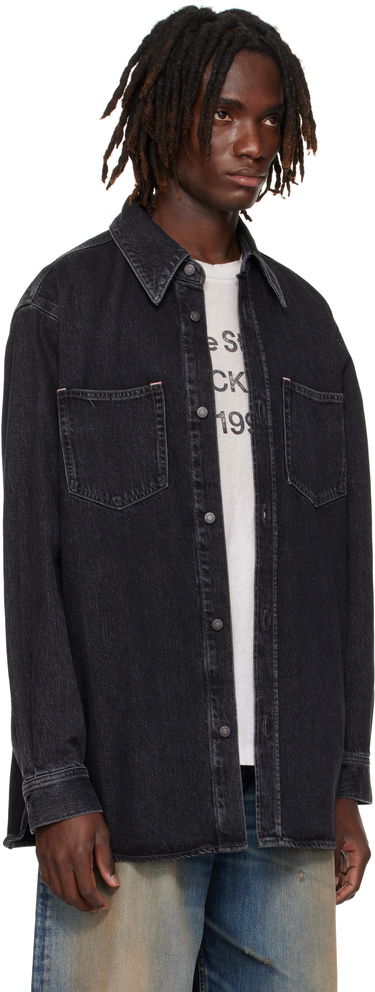 Košeľa Acne Studios Button-Up Denim Shirt Čierna | CB0082-, 1