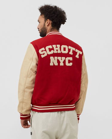 Bomber bunda Schott NYC Bomber Jacket Červená | LC8705-RED/BEIGE, 1