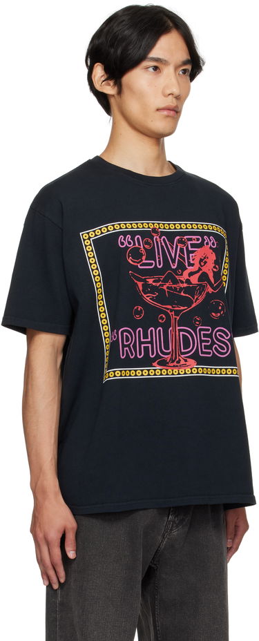 Tričko Rhude Rhude 'Live Rhudes' Graphic T-Shirt Čierna | RHPF25TT04012, 1