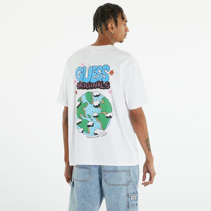 Tričko GUESS Eco Earth Day Planet Tee Biela | M3GI51KBQN2, 1