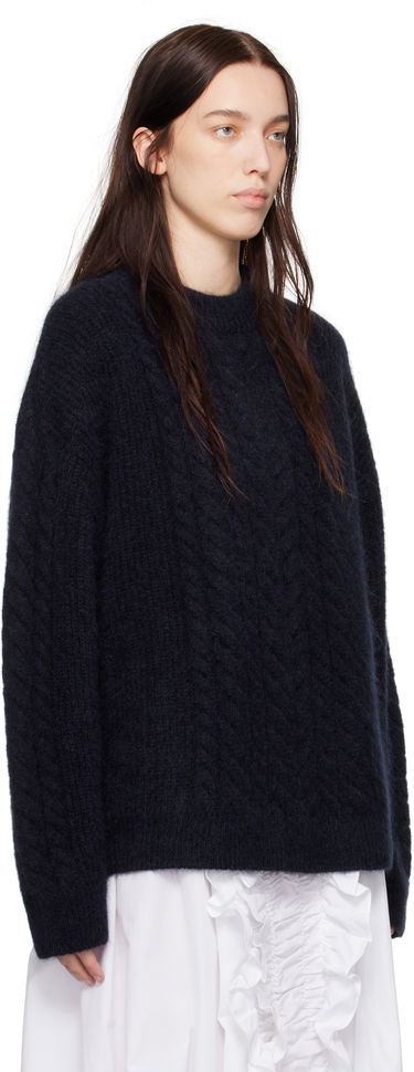 Sveter Cecilie Bahnsen Anette Cable Knit Sweater Navy | 3.24KNI51002 ANETTE JUMPER, 1