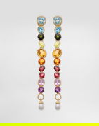 Dolce & Gabbana Rainbow Gemstone and Pearl Drop Earrings