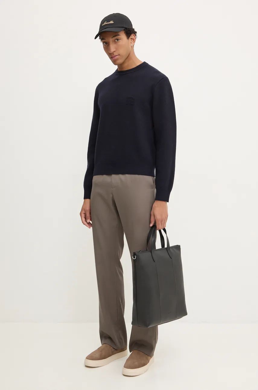 Sveter Nanushka Navy Blue Wool Sweater Navy | NM24PFSW00357, 1