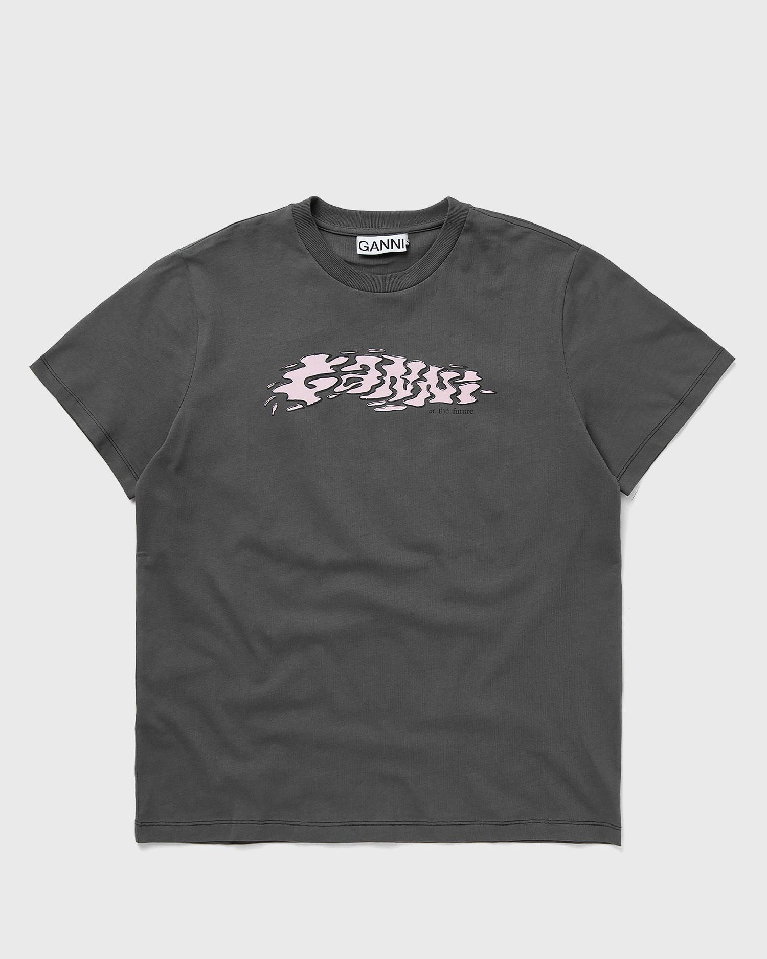 Tričko GANNI Future Heavy Jersey Relaxed Tee Čierna | T3888-490, 0
