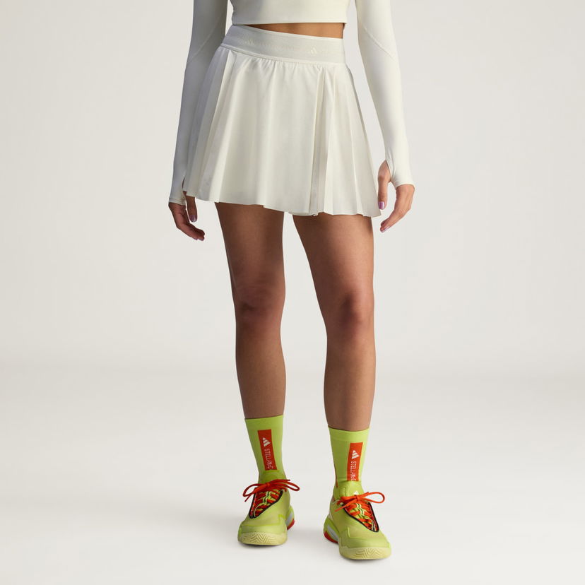 Sukňa adidas Performance Stella McCartney Pleated Training Skort Biela | JW4573