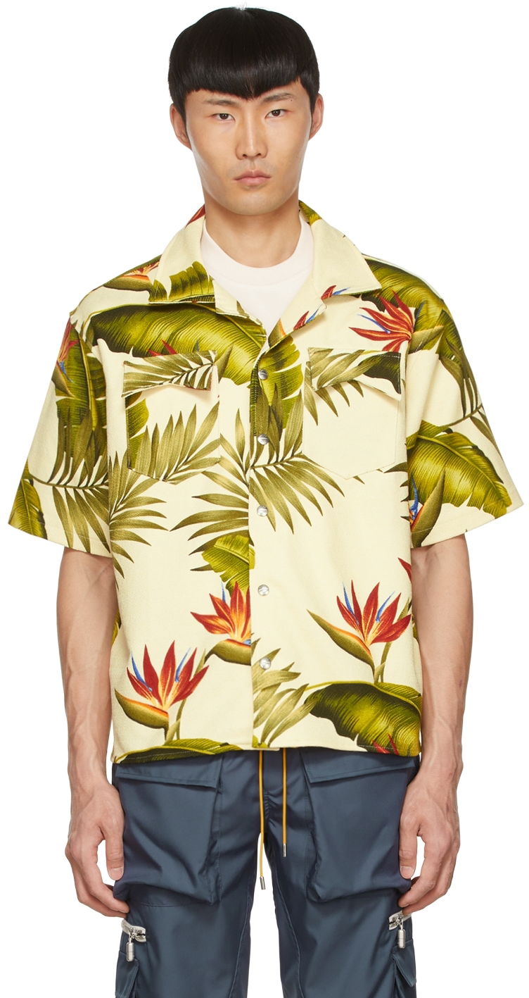 Rhude Tropical Print Cotton Shirt