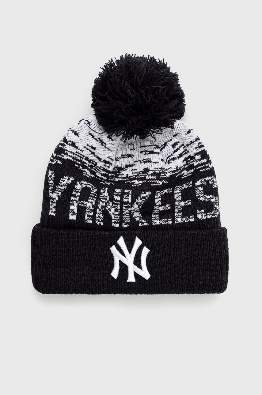 Kulicha New Era New York Yankees Bobble Cuff Beanie Čierna | 80536115, 0