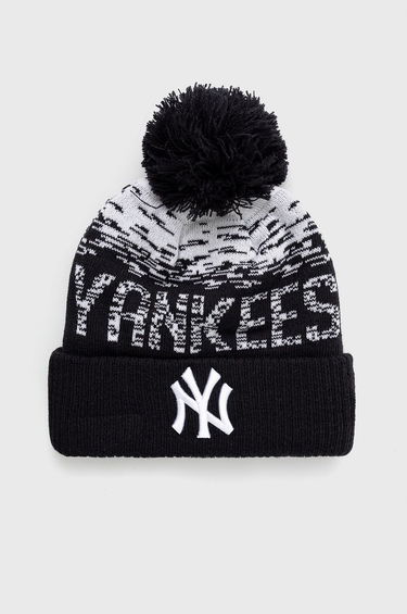 Kulicha New Era New York Yankees Bobble Cuff Beanie Čierna | 80536115, 0