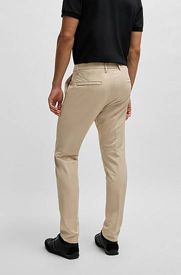 Nohavice BOSS Slim-Fit Easy-Iron Four-Way Stretch Chinos Béžová | 50495497, 1