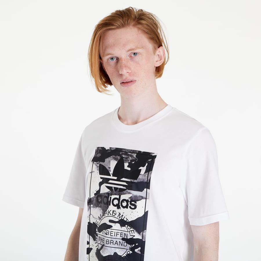 Tričko adidas Originals Camo Tongue Tee Biela | HN6724, 1