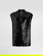 Dolce & Gabbana Men's Sequined Sleeveless Polo